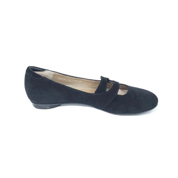 BeautiFeel Aline Women’s Mary Jane Flats Black Nubuck Leather Size 39 US 8-8.5 - Picture 2 of 10